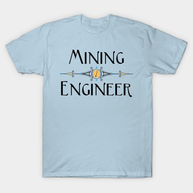 Mining Engineer Decorative Line T-Shirt by Barthol Graphics